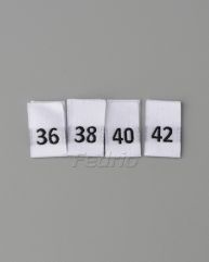 1*3cm White Polyester Centre Fold Woven Size Labels 100pcs/Pack SL034