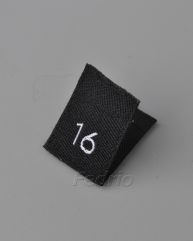 Black Polyester Cotton Blend Centre Fold Woven Size Labels 100pcs/Pack SL035