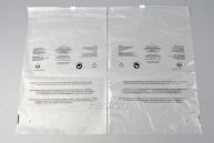 Warning Words Transparent and Frosted Slider Lock Plastic Packaging Bags