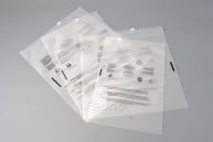 Frosted Zipper Lock Plastic EVA Bags with Warning Words 100pcs/lot PPB012