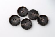 Horn Imitation Black Flat Plastic Buttons 100pcs/Pack 009225