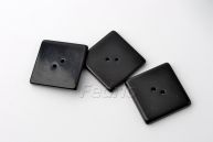 Black 2-Hole Flat Square Plastic Buttons 100pcs/Pack 009238