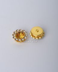 2-Layer Flower Rhinestone Buttons