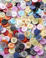 Clear Pearlescent Resin Buttons