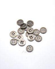 Antique Gold Tyre Rim Flat Metal Buttons with 4 Holes for Sewing 10 Pieces 204541