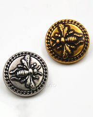 Vintage Bee Metal Shank Buttons