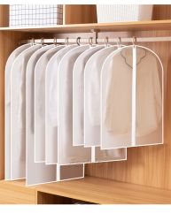 Frosted Dust-Proof Garment Bags Lightweight Clothes Covers with Full Zipper for Closet Storage 3 Pieces/Pack 205621