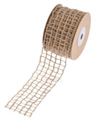 Natural Mesh Burlap Ribbon Net Fabric Ribbon for Wrapping Bow Wreath Crafts 10 Yards/Roll 205653  
