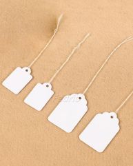 Cardboard Hang Tags with String Writable Swing Tags for Pricing DIY Crafting Gift Jewelry 500 Pieces/Pack 205687 