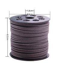  2.6mm wide Microfiber Flat Leather Cord