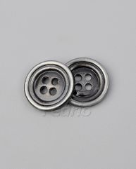 Raised Edge 4-Hole Heavy Metal Buttons 15mm 1000pcs-CB026