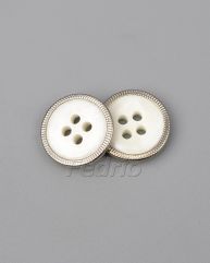 Fancy Gold Metallic Rim Flat Resin Plastic Buttons 13mm 1000pcs-CB004