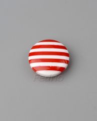 Red White Striped Shank Buttons 20mm 1000pcs -CB061