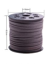 2.6mm wide Microfiber Flat Leather Cord Faux Seude Beading String for Jewelry Making 90 Meters/Roll 206735  