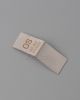 Beige Polyester Centre Fold Damask Woven Size Labels 100pcs/Pack SL061