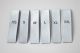 Gray Polyester Damask Woven Size Labels 100pcs/Pack SL074