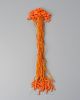 Red/Orange Plastic Hang Tag Polyester String with Cylinder Plastic Single Plug Loop Hook1000pcs/pack  HTS195