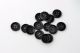 4-Hole Black Shallow Plate with Pronounced Rim Plastic Buttons 100pcs/Pack 009224
