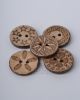 Mixed Carved Flowers Coconut Wooden Buttons for Sewing DIY Crafts Projects 50 pcs/Pack 201405 