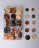  Assorted Flatback Wooden Buttons Mixed Sewing Art DIY Craft Supplies Kits with Box 100 pcs/Box 201407