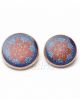 Antique Epoxy Resin Enamel Buttons with Metal Base for Sewing 100 pcs/Pack 201411