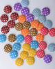 Polka Dot Plain Cloth Fabric Buttons