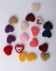 Heart Faux Fur Fabric Buttons