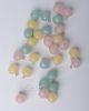 Candy Color Plastic Pearl Button Beads 
