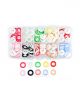 White Back Plastic Donut Buttons Resin DIY Projects Accessories 150 pcs/Pack 203462