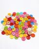 Sewing Resin Buttons Round Shape 4 Holes Craft Buttons for Sewing Scrapbooking DIY Craft 50 Pieces 204529