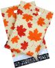 1.2mm PE Sef Adhesive Plastic Bags with Build-in Handles Printed Maple Leaves Poly Mailers 100 Pieces/Pack 205648