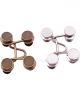 2 Sets of Removable Hook and Eye Closure for Jeans Wait Adjusting Metal Rivet Buttons 205681