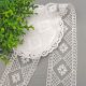 White Mesh Rhombic Embroidered Lace Trim 15yards 009363