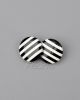 Black White Striped Plastic Shank Buttons 12.5mm 1000pcs-CB017