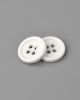 White 4-Hole Flat Raised Rim Plastic Buttons 12mm 1000pcs-CB037
