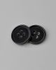 Vintage Glossy Black Raised Edge Sewing Plastic Buttons 1000pcs -CB038