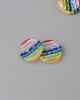 12.5mm Colorful Rainbow Stripes 4-Hole Shirt Buttons 1000pcs CB047