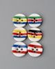 4-Hole Striped Color Resin Buttons 12.5mm 1000pcs -CB048