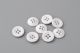 White 4-Hole Rubber Buttons
