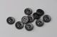 Black 1.15cm 4-Hole Round Rubber Buttons