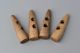 Brown Horn Shape 2-Hole Wooden Toggle Buttons 100pcs/Pack 008192