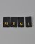 Black Cotton Centre Fold Damask Printed Size Labels 100pcs/Pack SL064