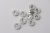 Wide Rim Silver Metallic Iridescent Plastic Buttons 100pcs/Pack 009235