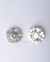 20mm Silver Flatback Rhinestone Buttons Crystal Flower Buttons for Jewelry Making Wedding Decoration 10 Pieces 203435 