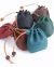 Soft Genuine Leather Drawstring Pouches Coin Purse 3 Pieces/Pack 205642 