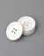 White 4-hole Raised Edge Plastic Buttons 25mm 1000pcs-CB036