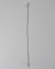 Gray hang tag string with plastic locker HTS040
