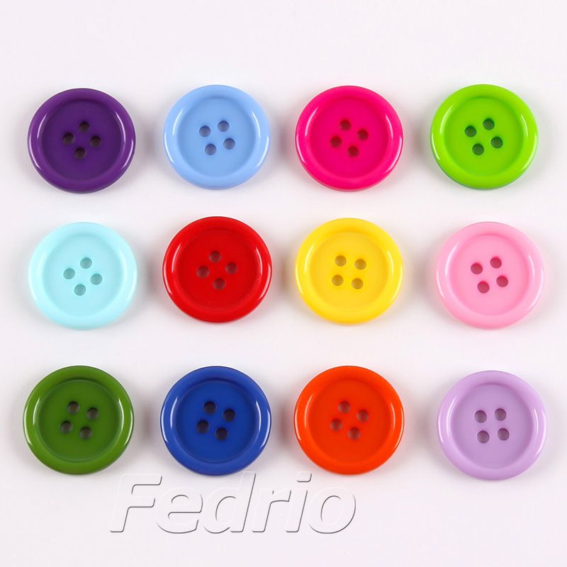 Big Buttons 4 Holes Multicolor 15 Pcs for Crafts Clothes Sewing kids craft