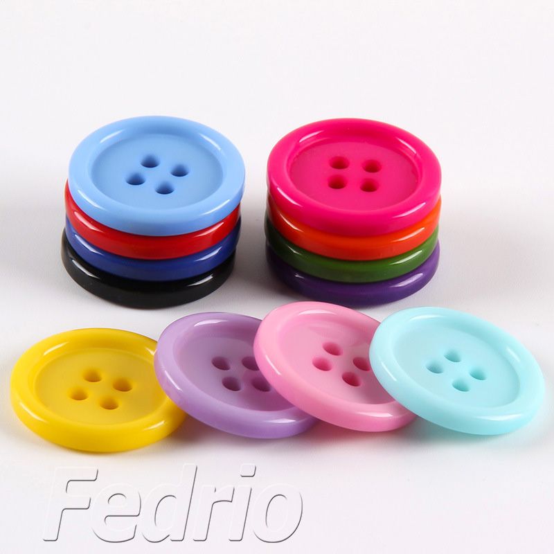 1000 Pcs Resin Buttons, 2 and 4 Holes Assorted Sizes Round Craft Buttons  for Crafts Sewing, Mixed Color