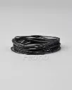 Black waxed cotton twine cord for hang tags 1.2mm HTS007